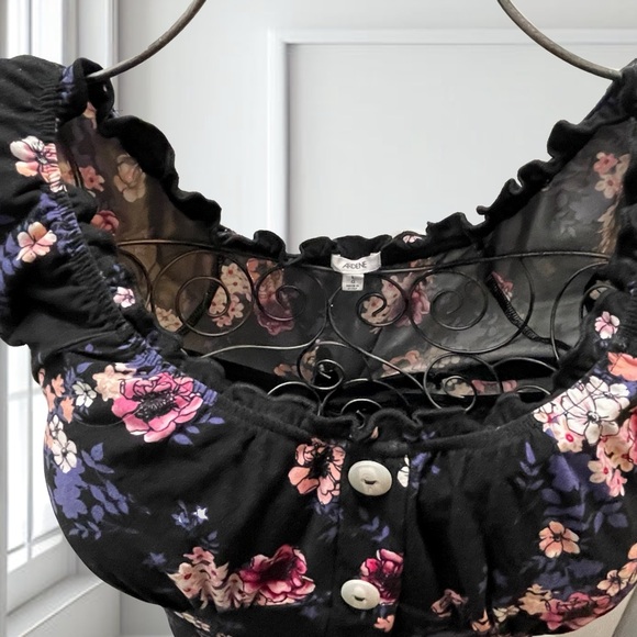 Ardene Floral Mini Dress with Faux Buttons - Picture 3 of 4